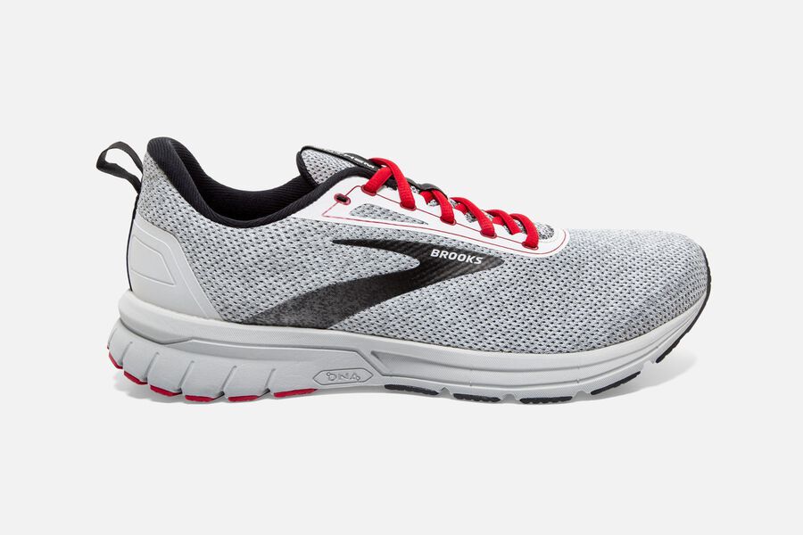 Brooks Men's Anthem 3 Road Running Shoes Grey/Black/Red VHJY-46890